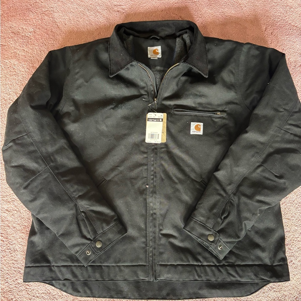 Carhartt 103828 BLK Duck‎ Blanket Lined Detroit Jacket Black XL Regular